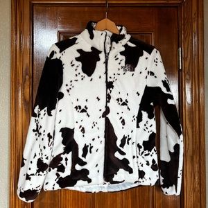 ✨Cow print NorthFace zip up✨